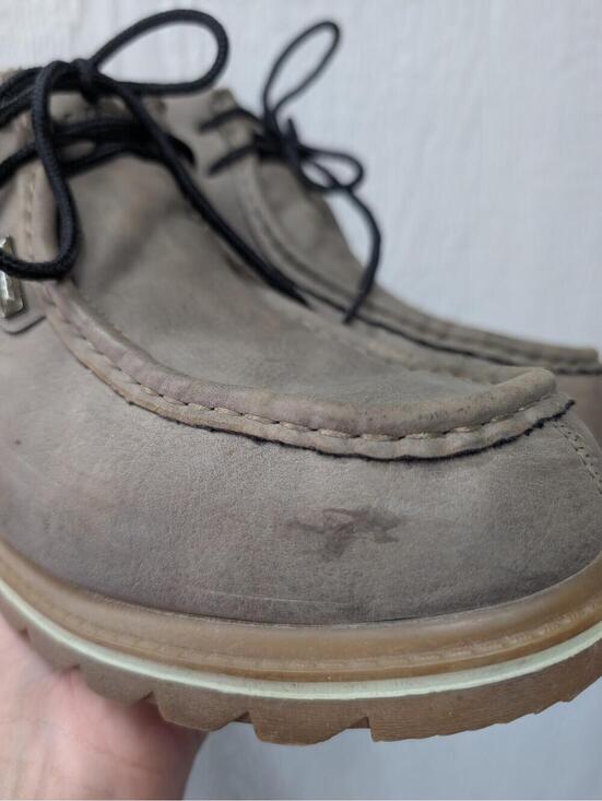 Lugz Fringe Moc Toe Chukka Boots Gray Leather Men\'s Size US 9.5 EU 43 main image 4